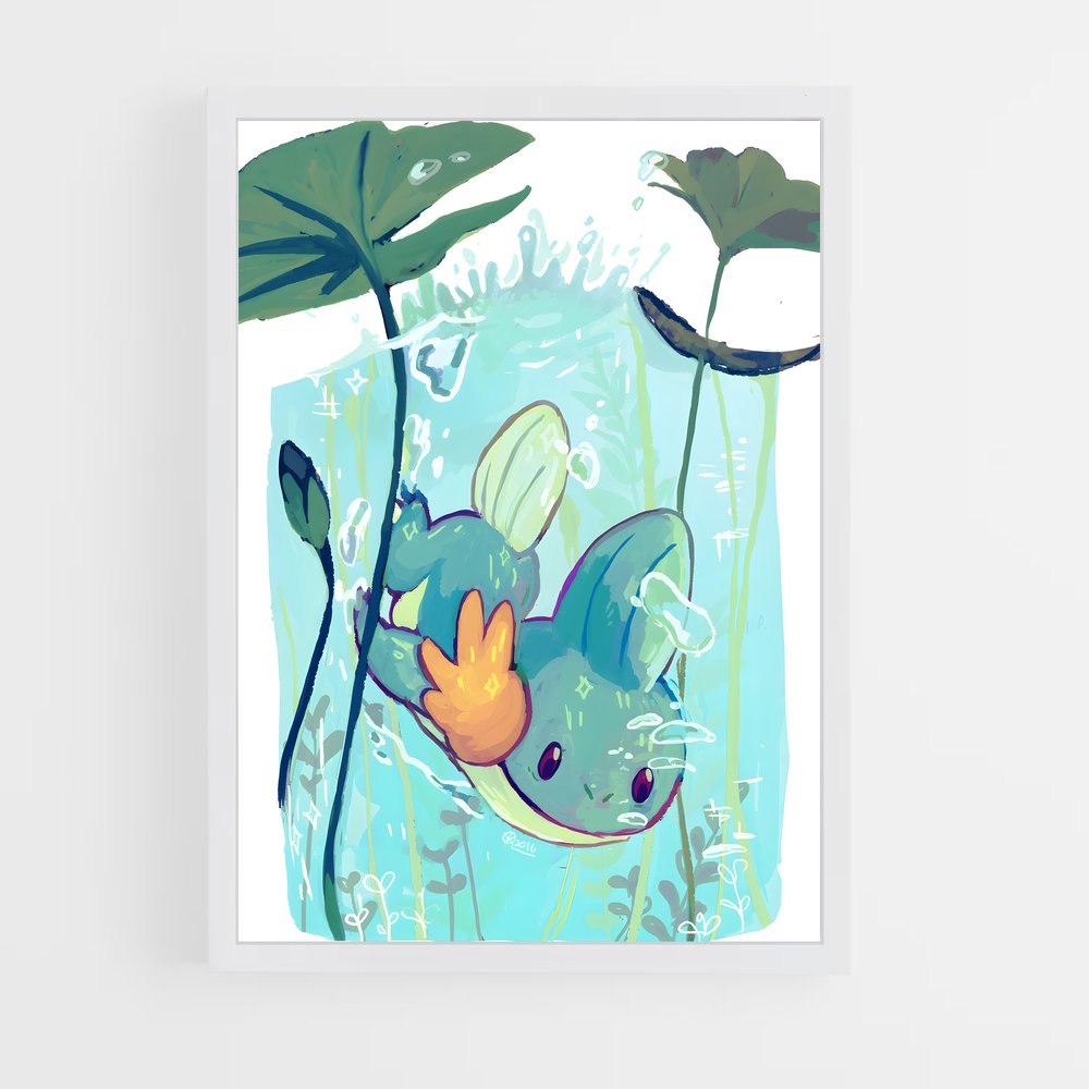 Poster Nageur des Rivières – affiche Pokemon (vue 3)