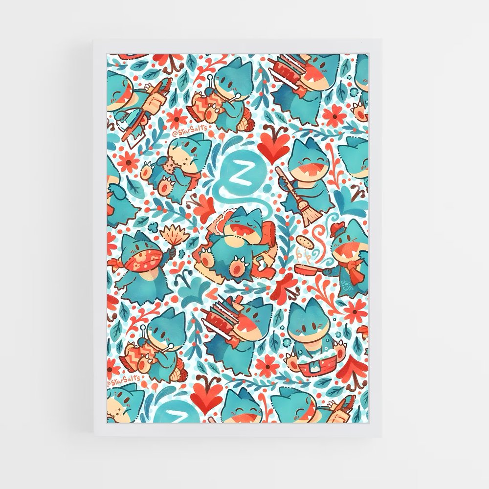 Poster Chant des Oiseaux – affiche Pokemon (vue 3)