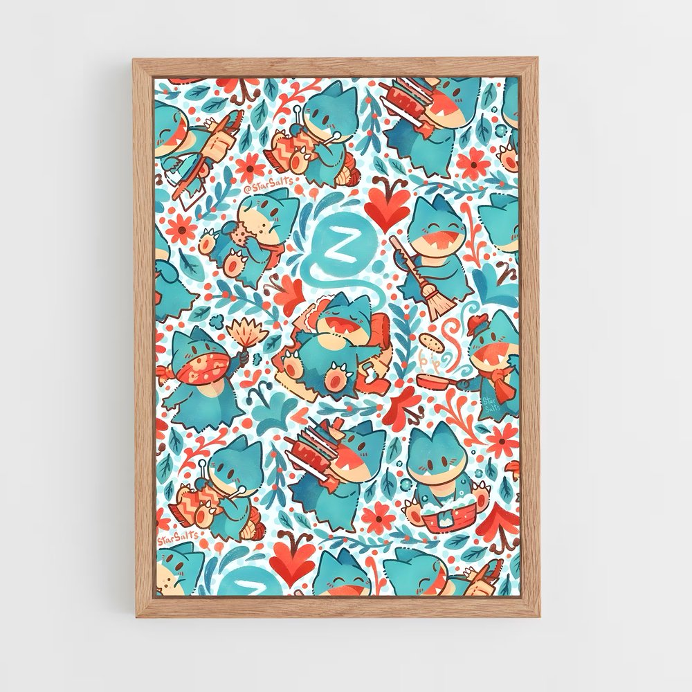 Poster Chant des Oiseaux – affiche Pokemon (vue 4)