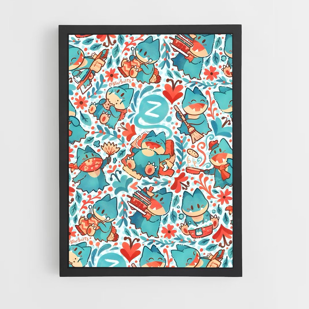 Poster Chant des Oiseaux – affiche Pokemon (vue 2)