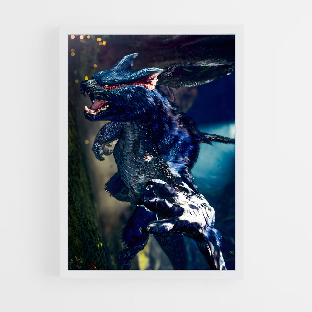 Poster Nargacuga: L'Ombre de la Chasse – affiche Monster Hunter (vue 3)