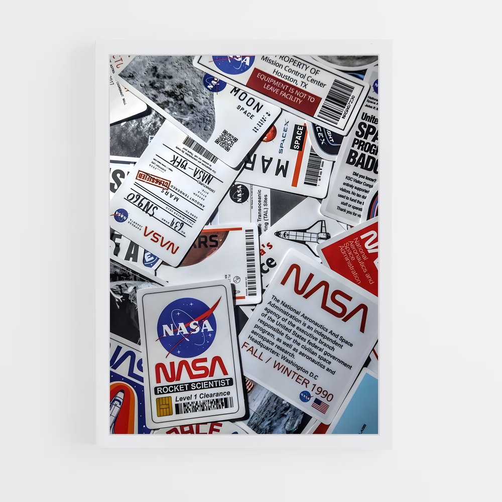 Poster Stickers Cosmiques – affiche Missions spatiales (vue 3)