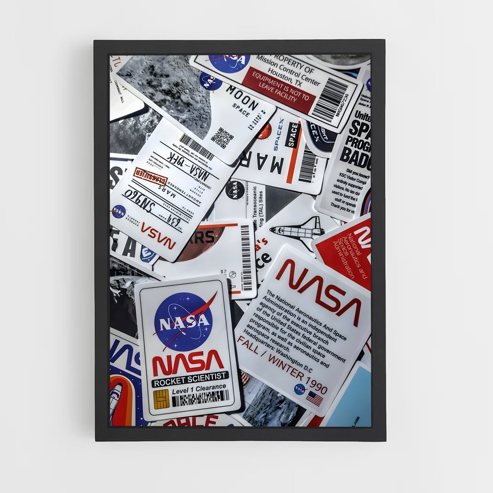 Poster Stickers Cosmiques – affiche Missions spatiales (vue 2)