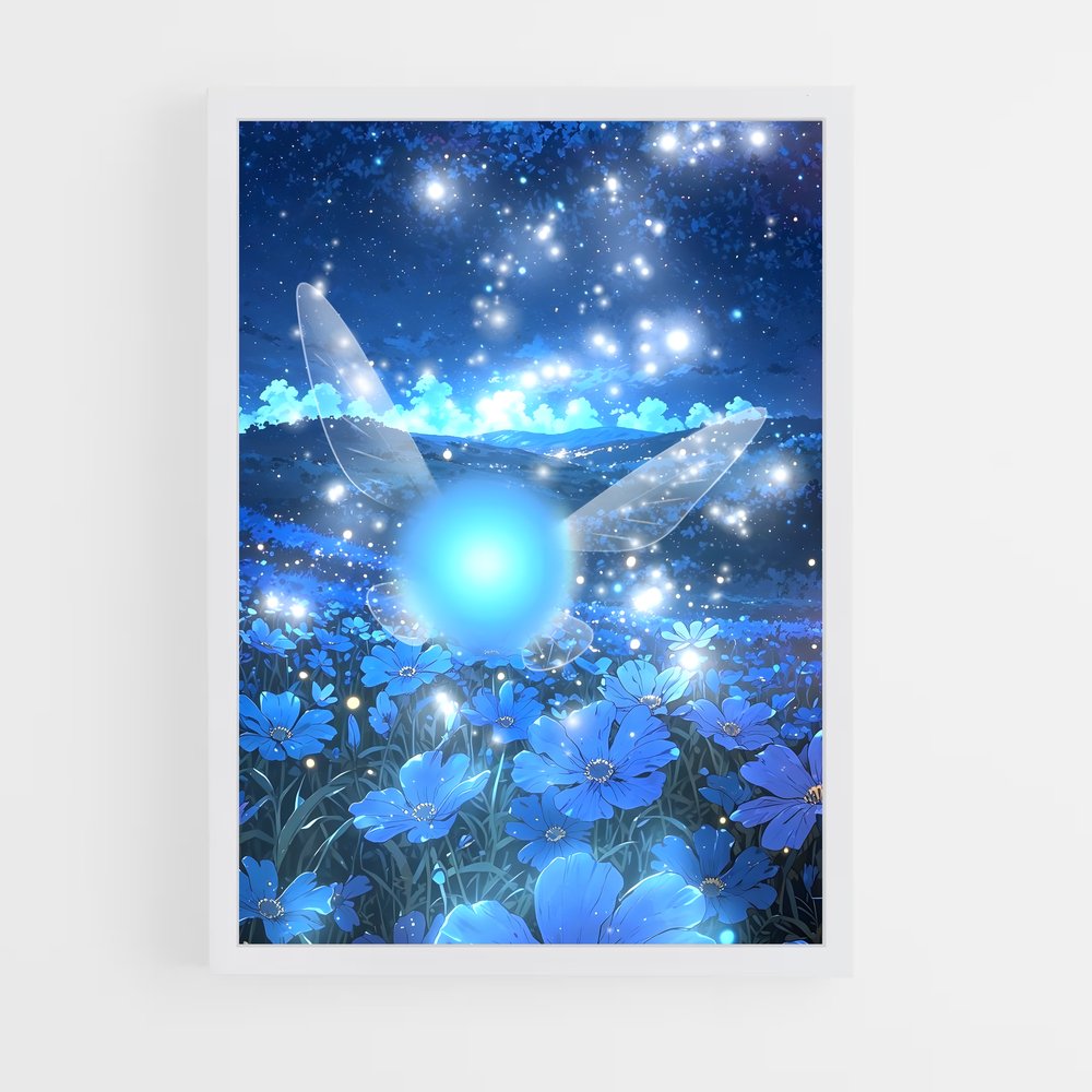 Poster Champ de Ciel Bleu – affiche Zelda (vue 3)