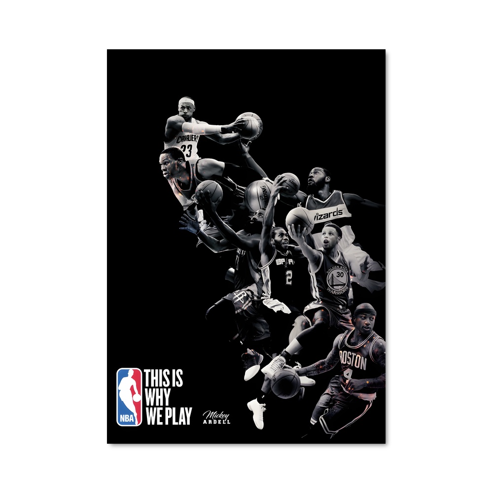 Poster Spurs en Action – affiche Basketball