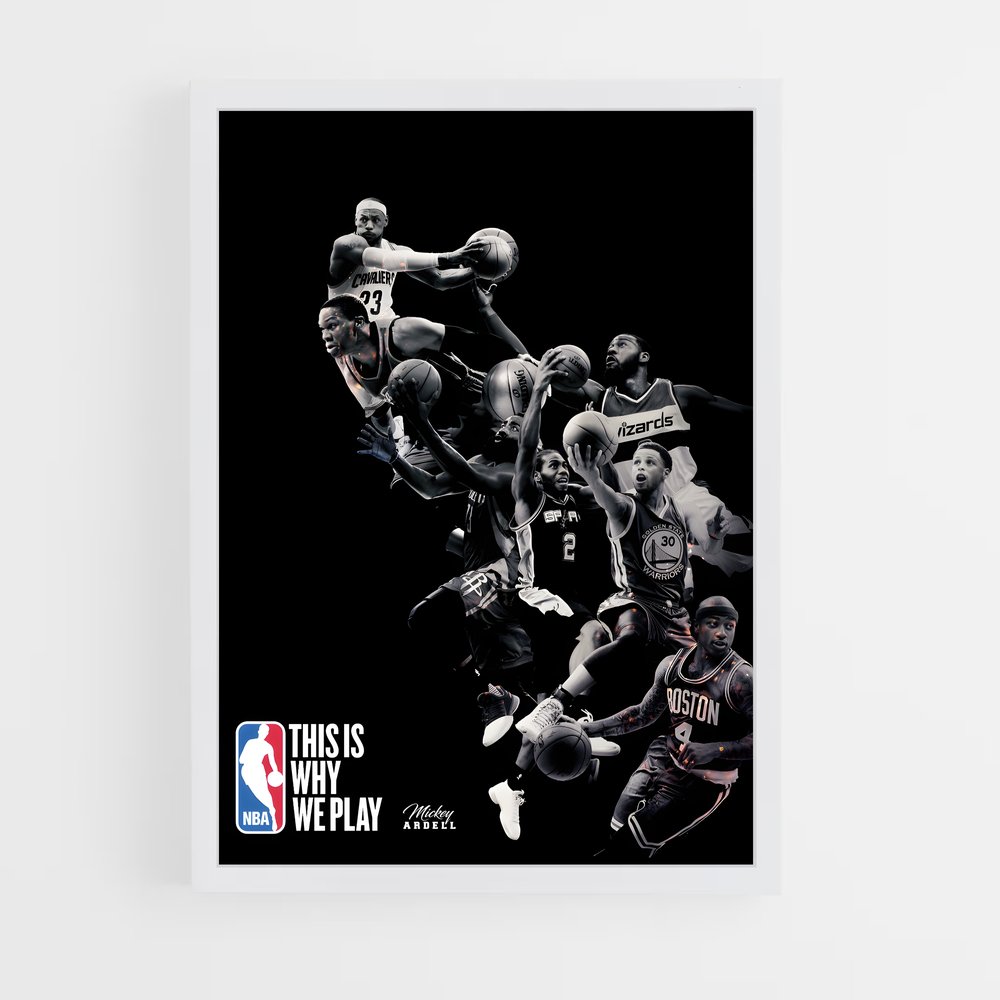 Poster Spurs en Action – affiche Basketball (vue 3)