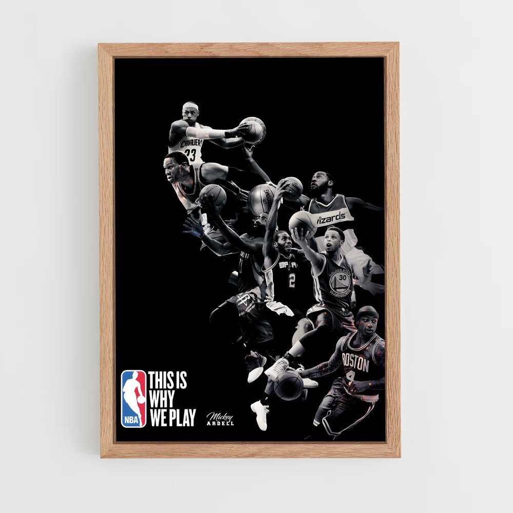 Poster Spurs en Action – affiche Basketball (vue 4)