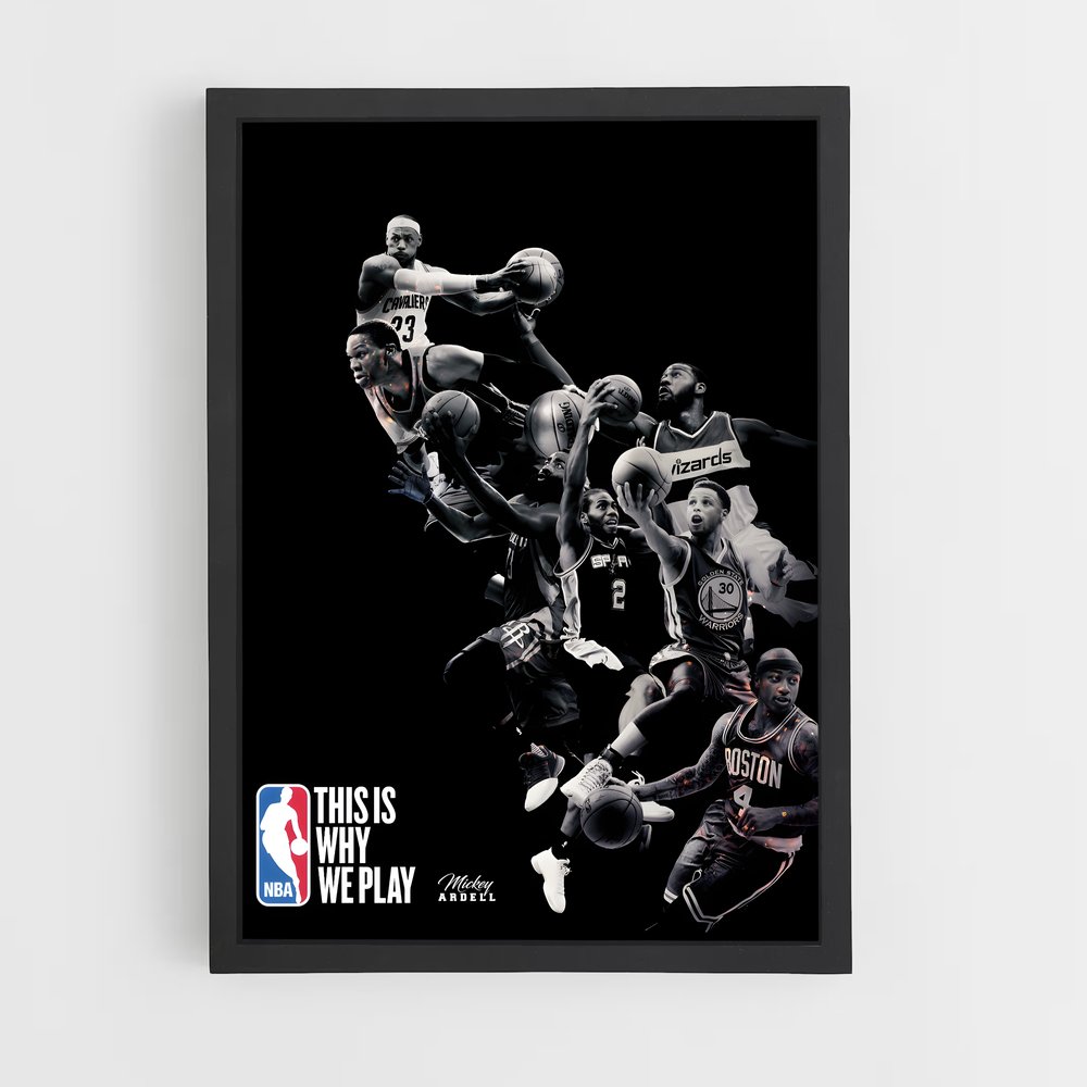 Poster Spurs en Action – affiche Basketball (vue 2)