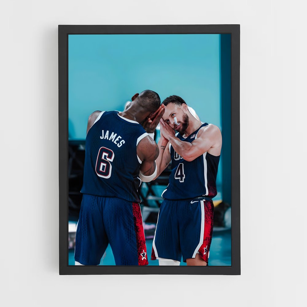 Poster Duel sur le Parquet – affiche Basketball (vue 2)