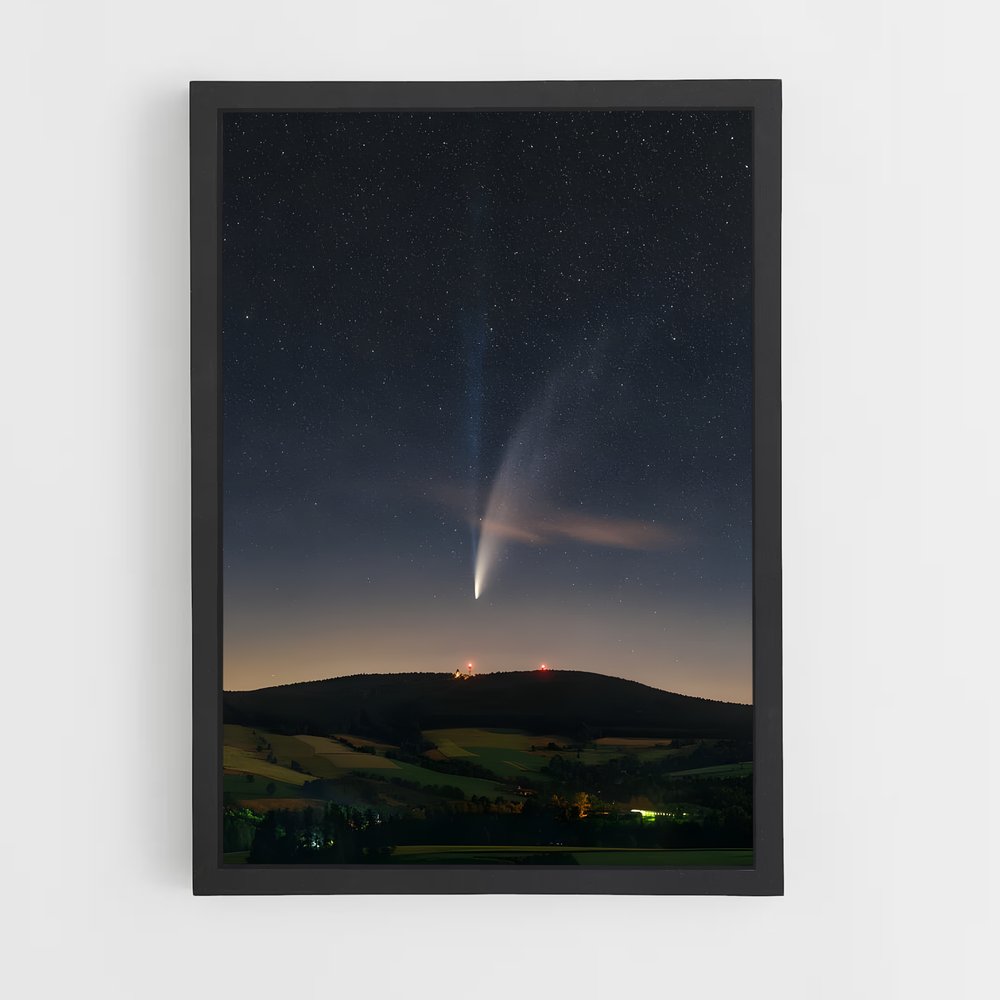 Poster Comète des Collines – affiche Univers (vue 2)