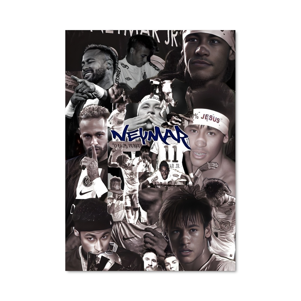 Poster Neymar: Visages de Légende