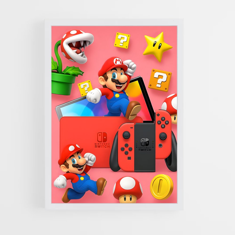 Poster Nintendo hommage – affiche Consoles (vue 3)