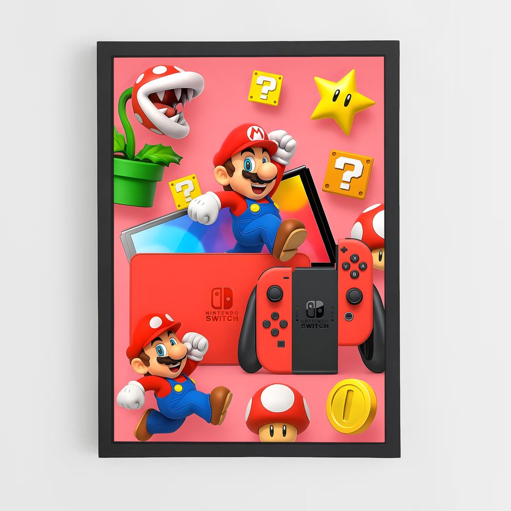 Poster Nintendo hommage – affiche Consoles (vue 2)