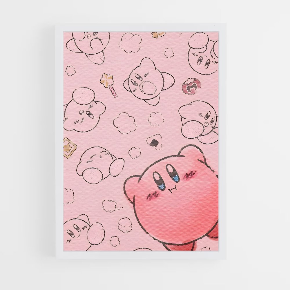 Poster Kirby en Fête – affiche Consoles (vue 3)