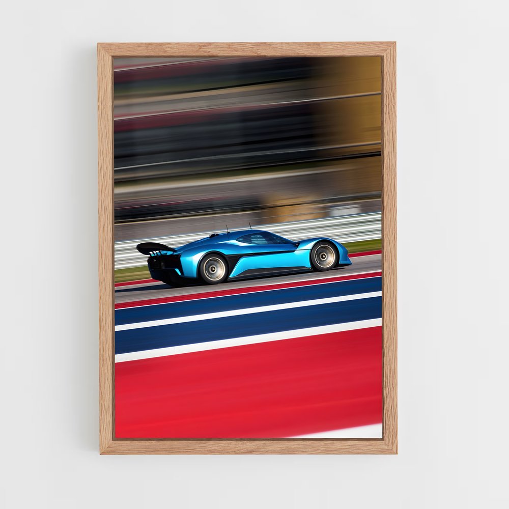Poster Turbo Bleu – affiche Nio (vue 4)