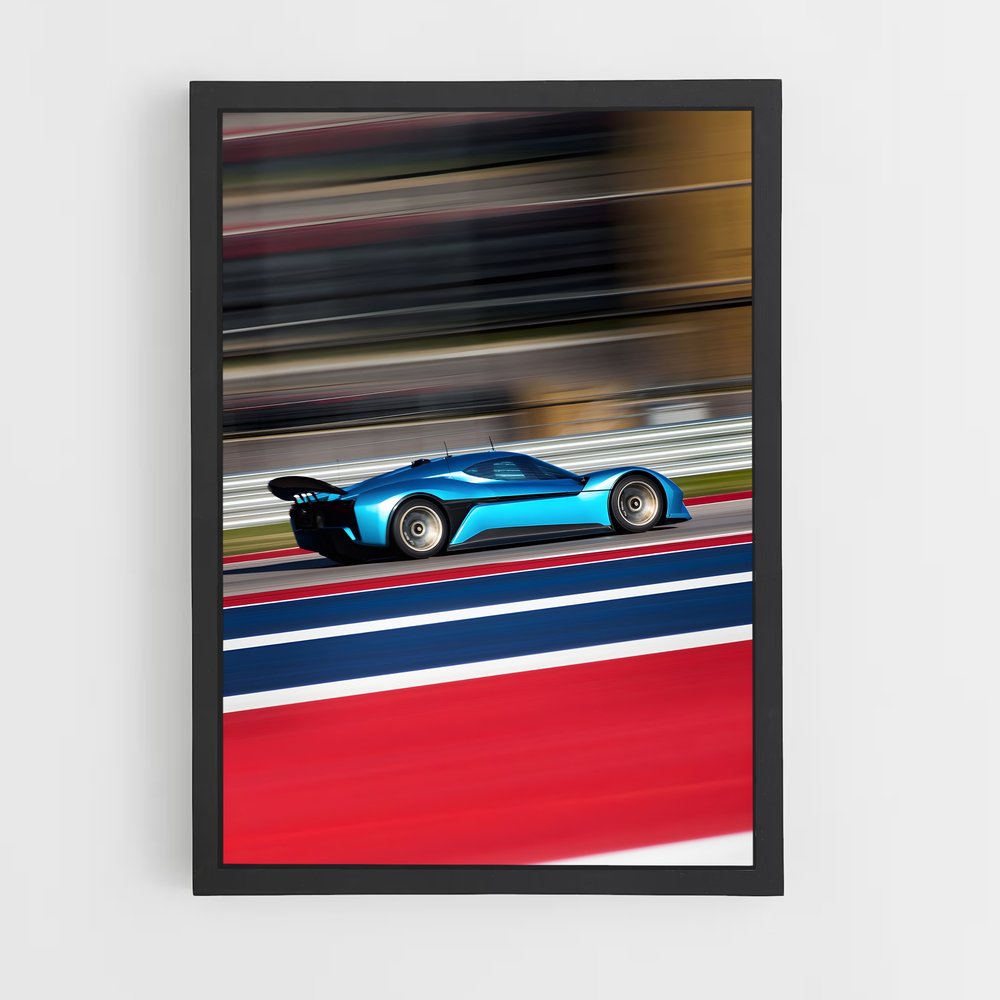 Poster Turbo Bleu – affiche Nio (vue 2)