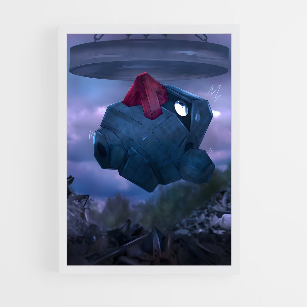 Poster Robot Rouge enchaîné – affiche Pokemon (vue 3)