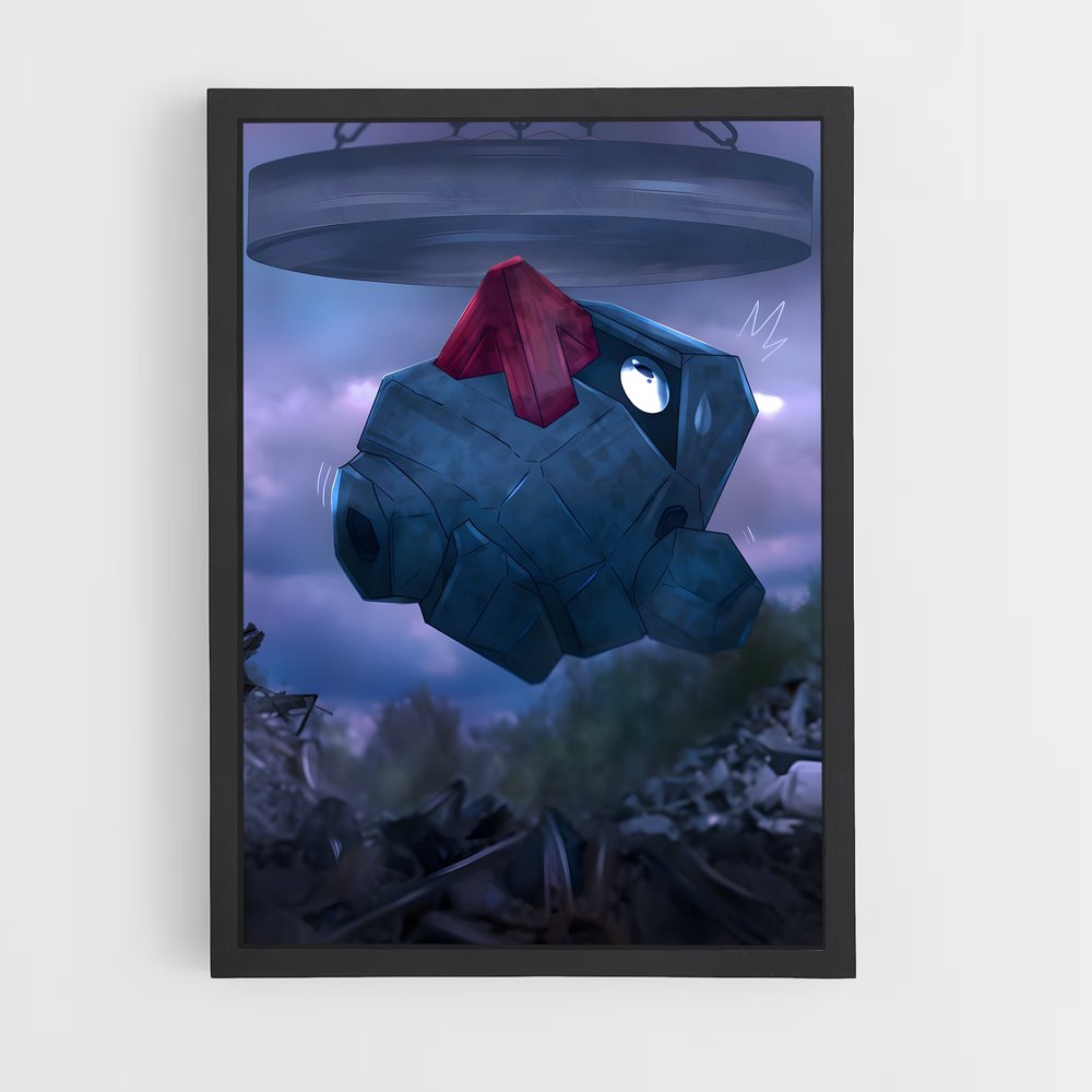 Poster Robot Rouge enchaîné – affiche Pokemon (vue 2)