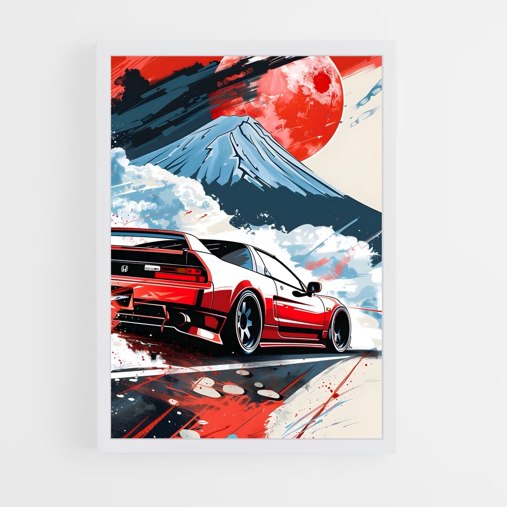 Poster Nsx Rouge – affiche Honda (vue 3)