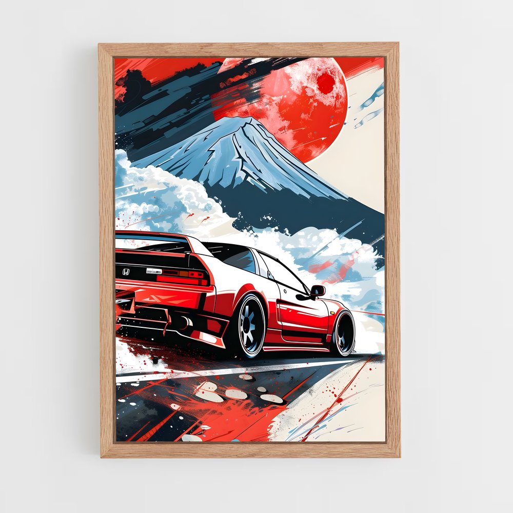 Poster Nsx Rouge – affiche Honda (vue 4)
