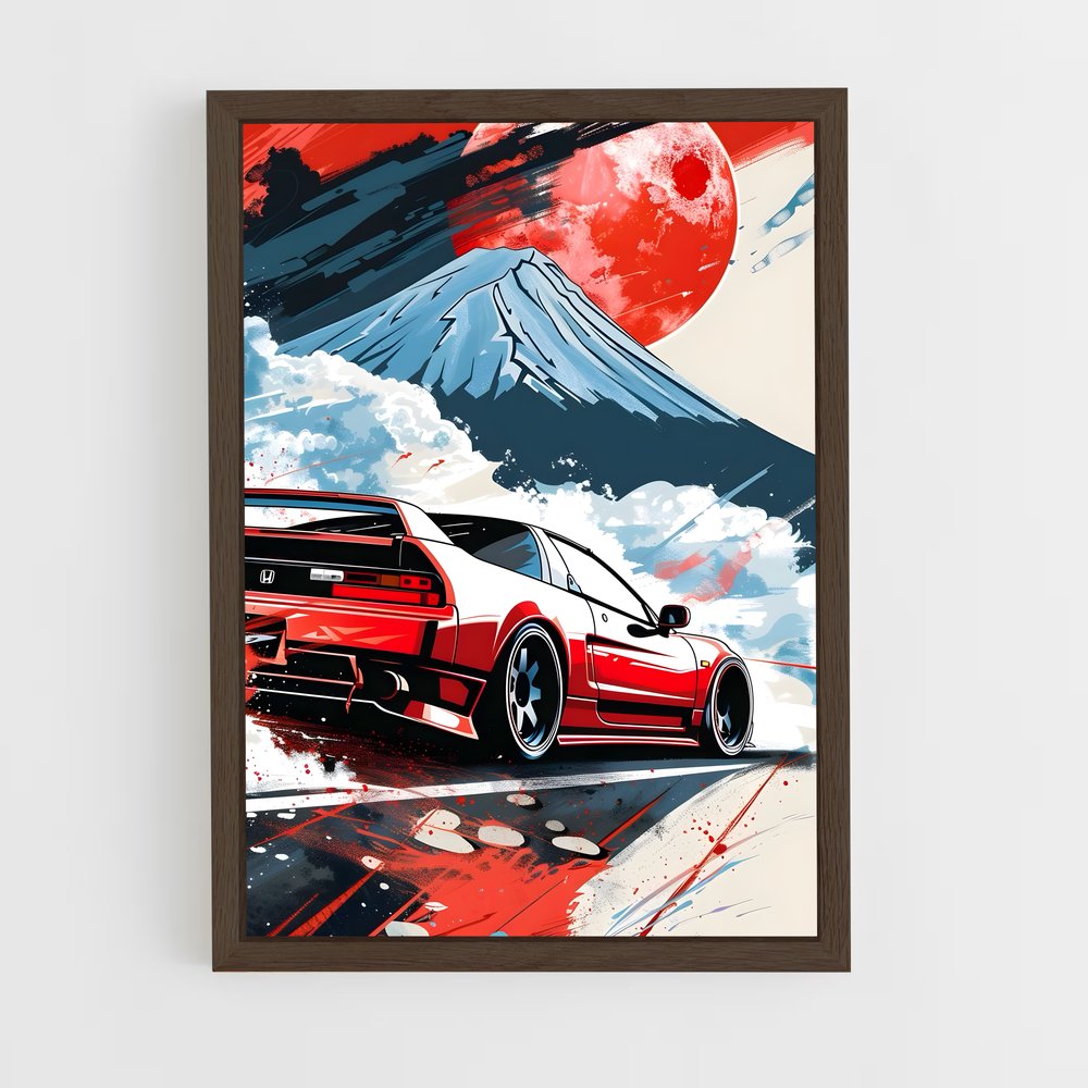 Poster Nsx Rouge – affiche Honda (vue 5)
