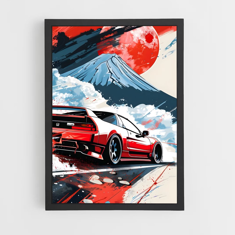 Poster Nsx Rouge – affiche Honda (vue 2)