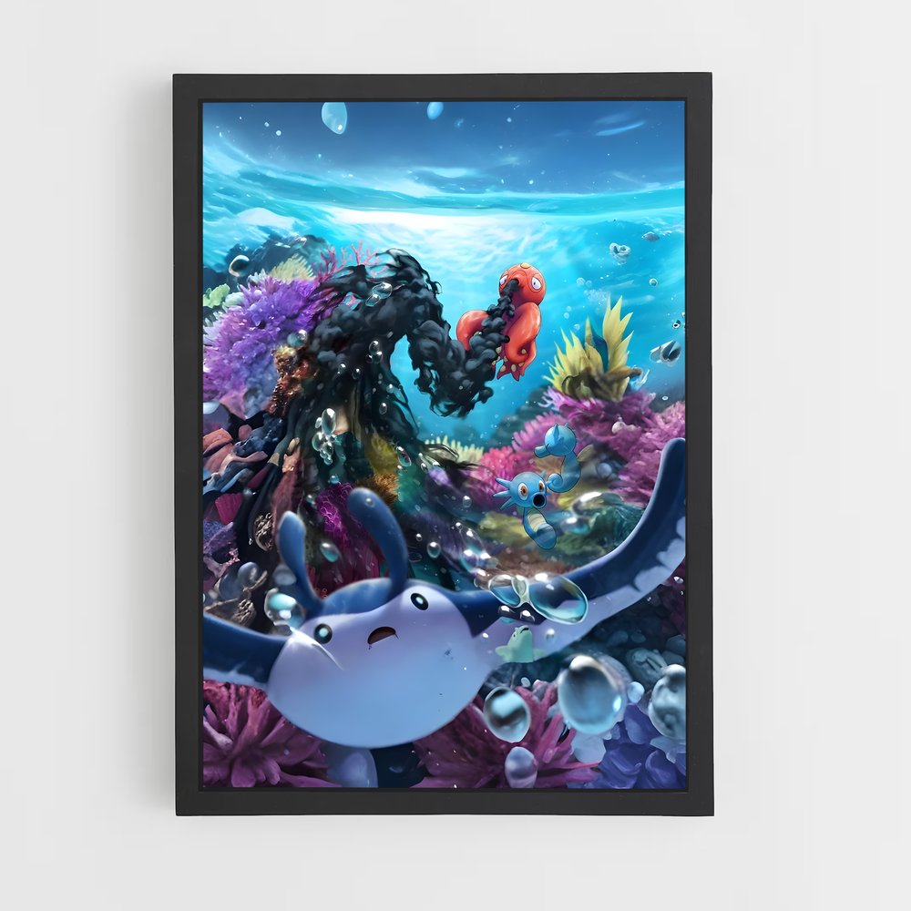 Poster Octopus Adventure – affiche Pokemon (vue 2)