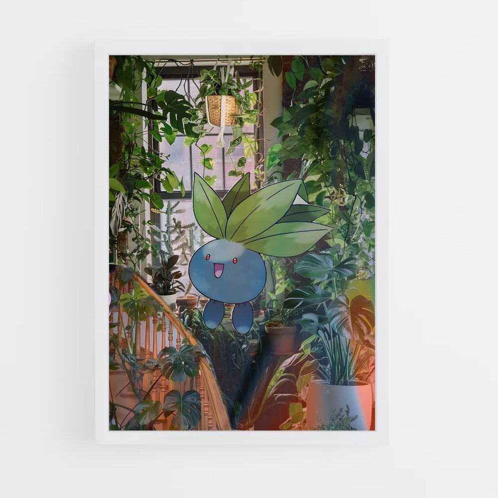 Poster Oddish & Bluebird – affiche Pokemon (vue 3)