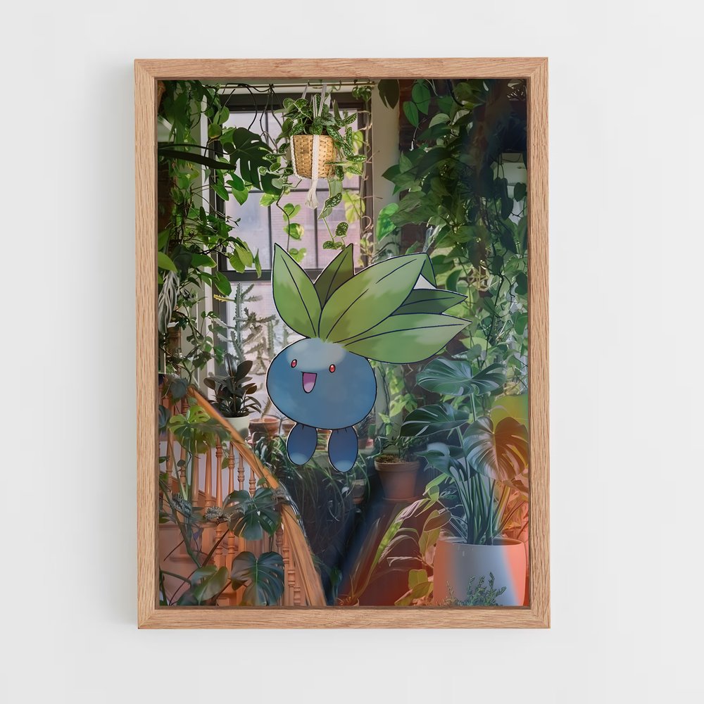 Poster Oddish & Bluebird – affiche Pokemon (vue 4)