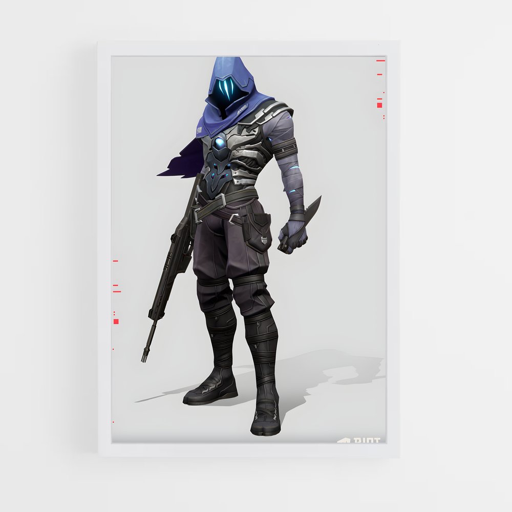 Poster Futuriste Armé – affiche Valorant (vue 3)