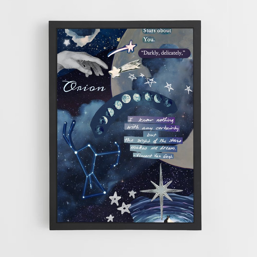 Poster Étoiles Entre Nous – affiche Constellations (vue 2)