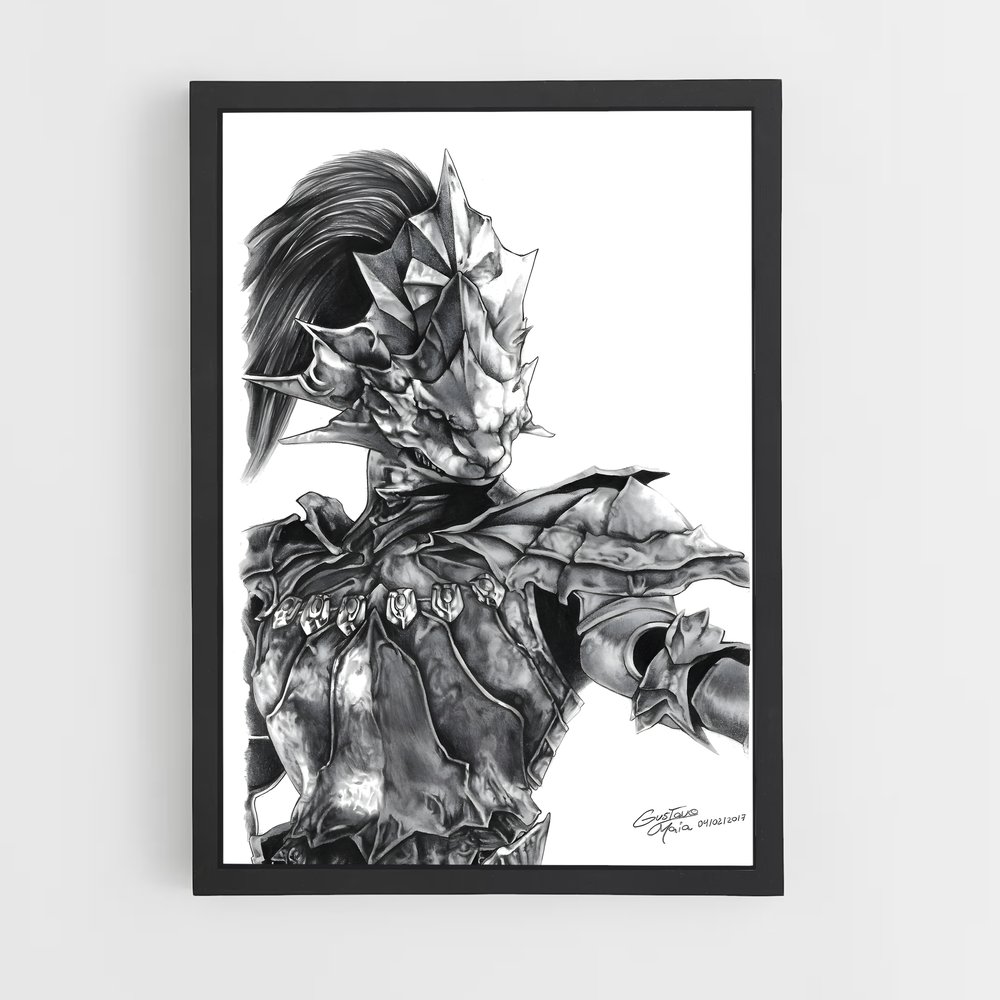 Poster Le Chevalier de l'Épée – affiche Dark souls (vue 2)