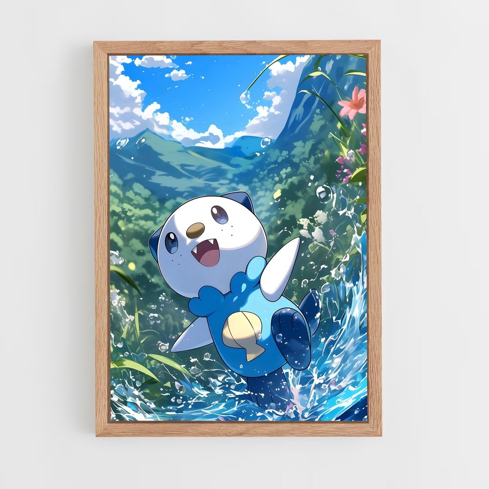 Poster Oshawott au Bord de l'Eau – affiche Pokemon (vue 4)