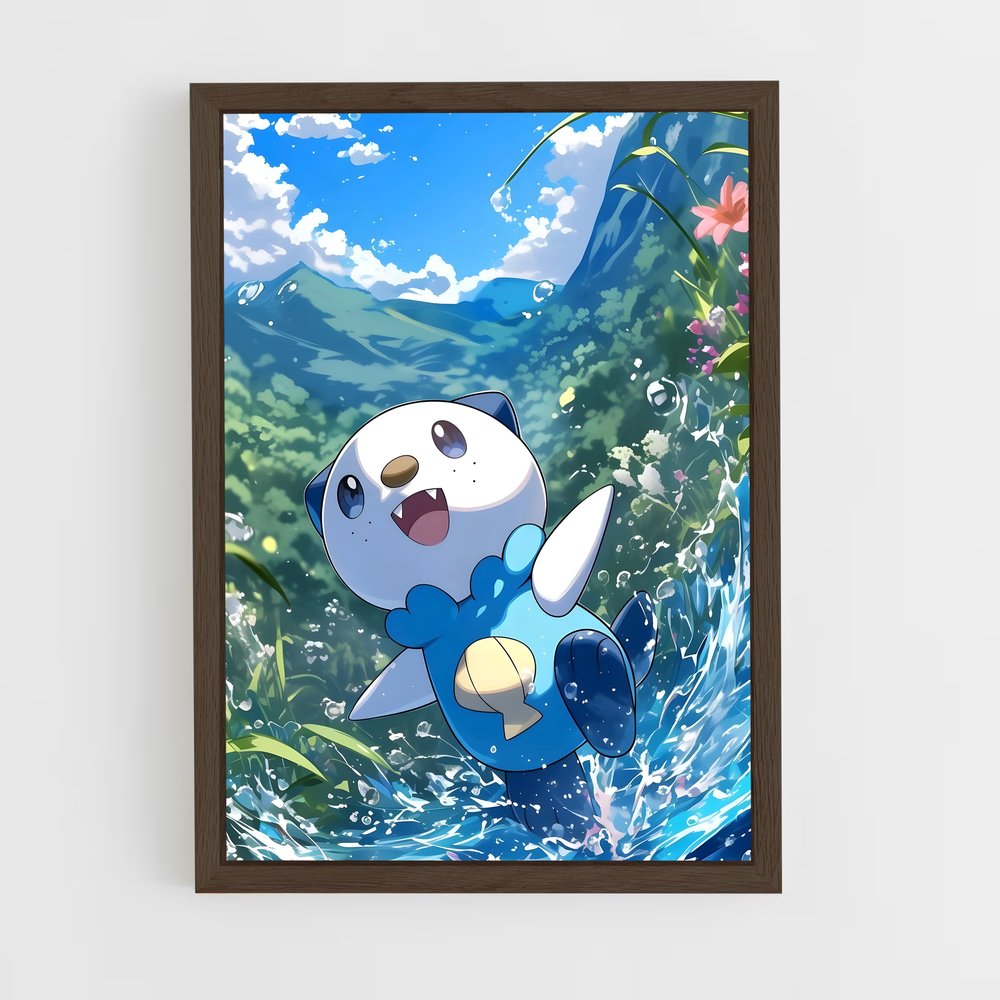 Poster Oshawott au Bord de l'Eau – affiche Pokemon (vue 5)