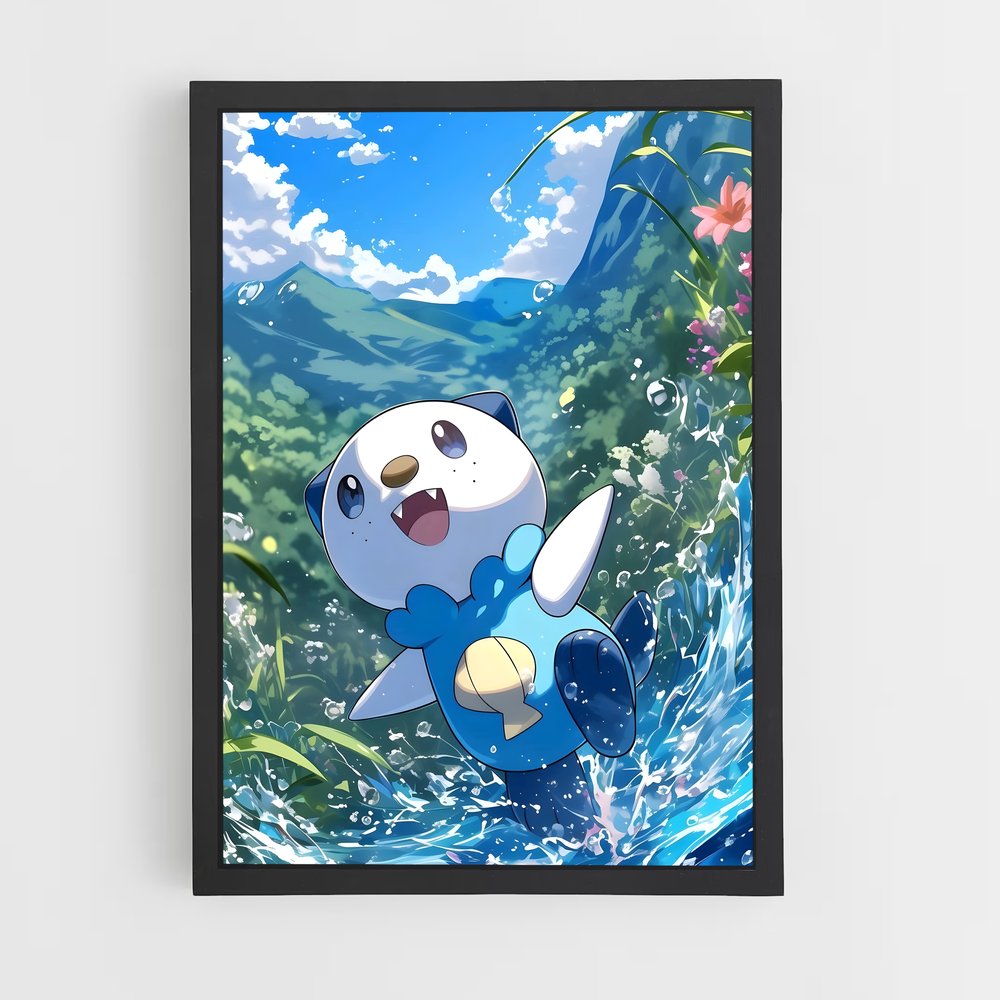 Poster Oshawott au Bord de l'Eau – affiche Pokemon (vue 2)