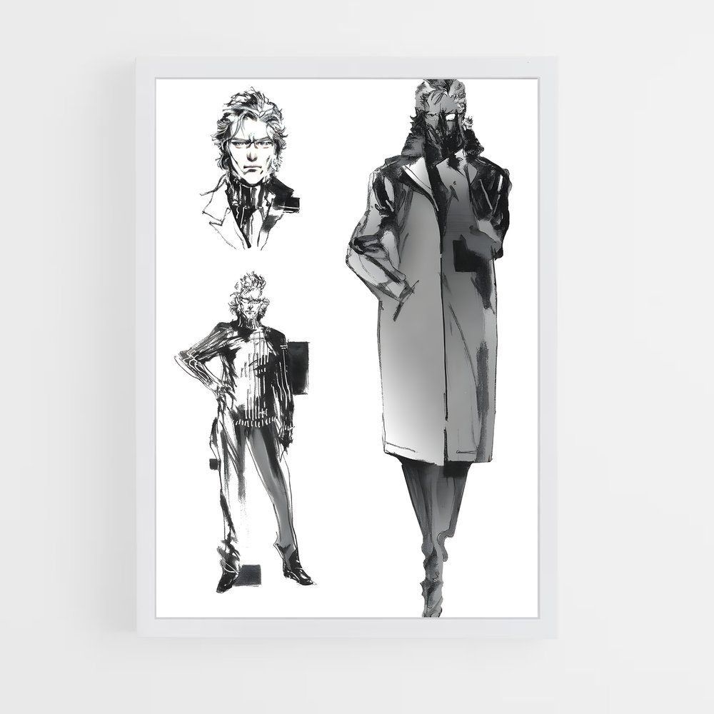 Poster Les Enquêteurs aux Trench Coats – affiche Metal gear solid (vue 3)