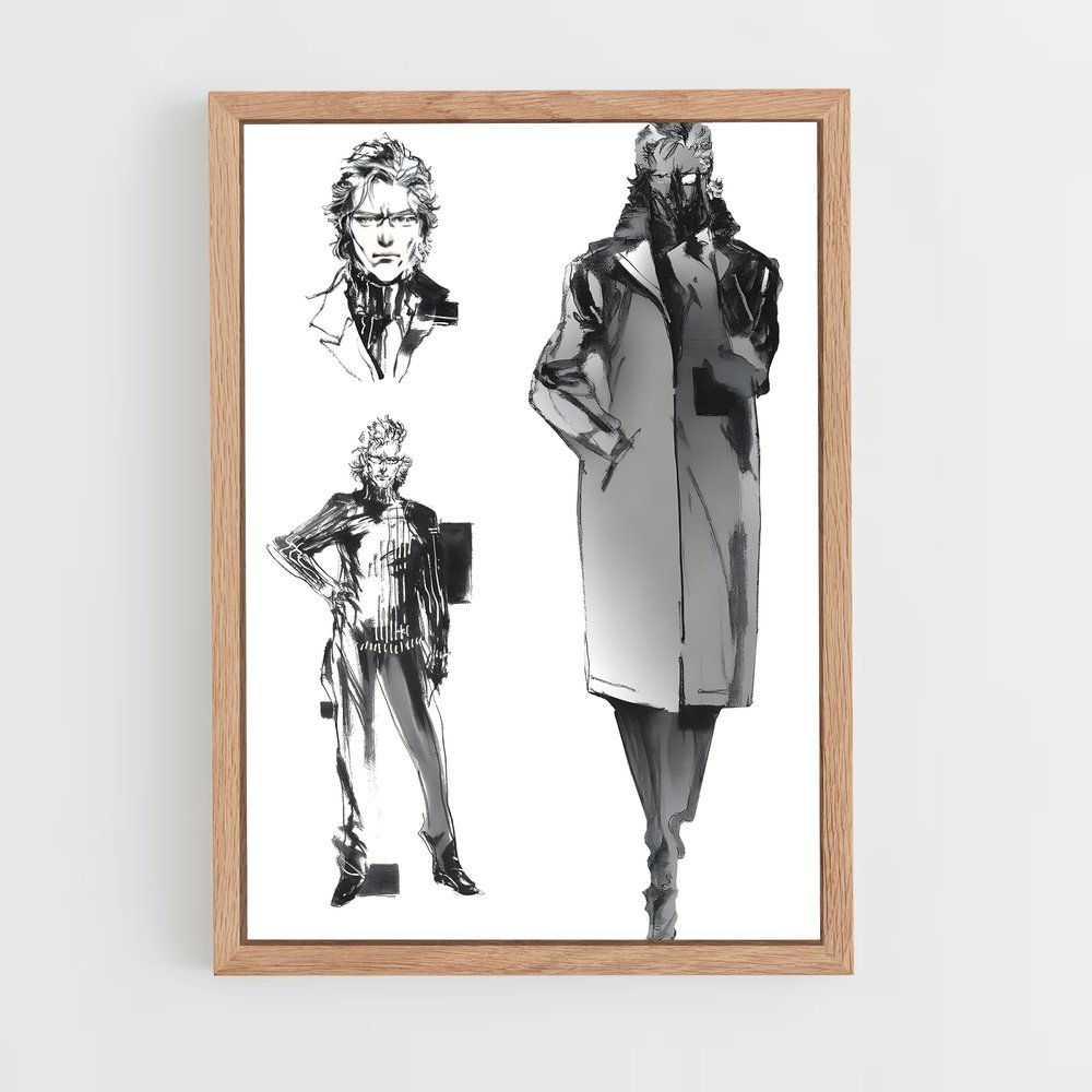 Poster Les Enquêteurs aux Trench Coats – affiche Metal gear solid (vue 4)