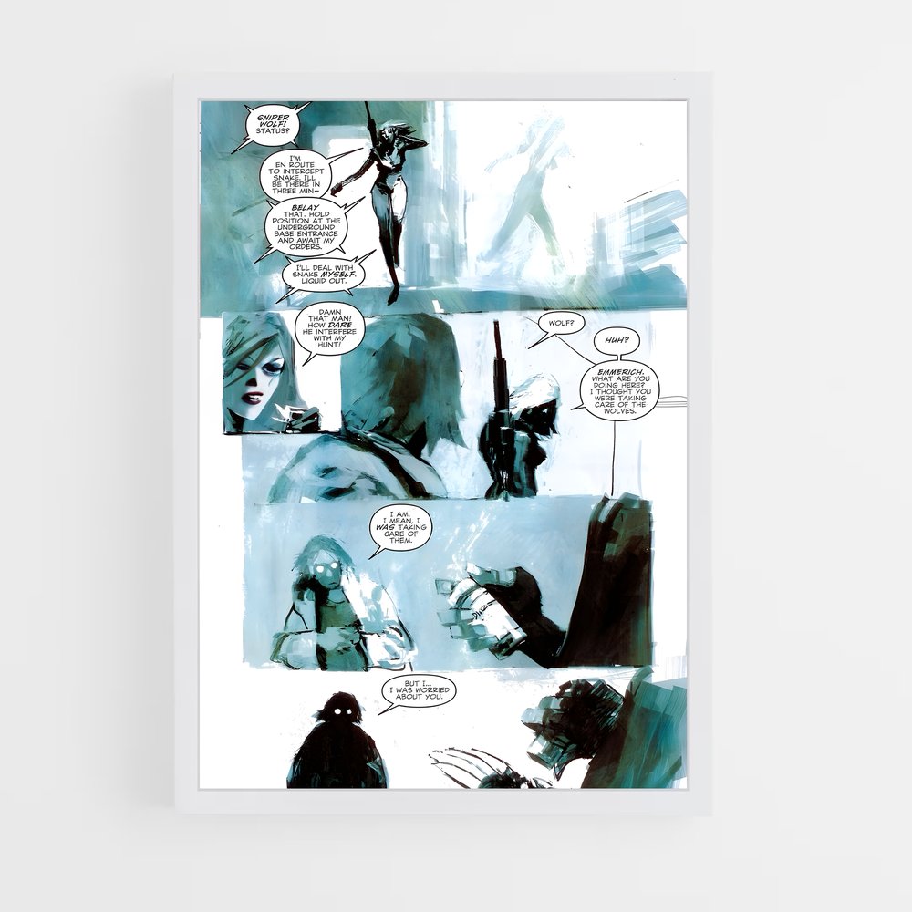Poster Comics en Couleurs – affiche Metal gear solid (vue 3)