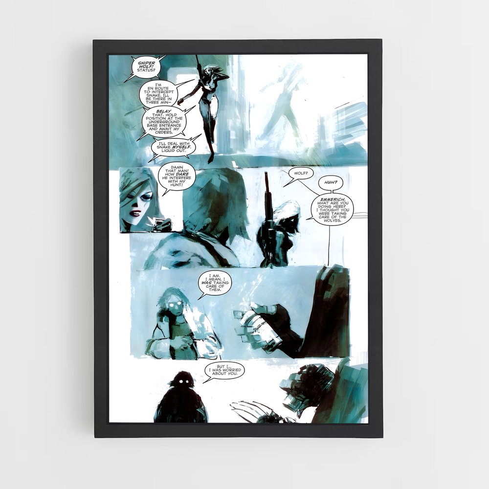 Poster Comics en Couleurs – affiche Metal gear solid (vue 2)