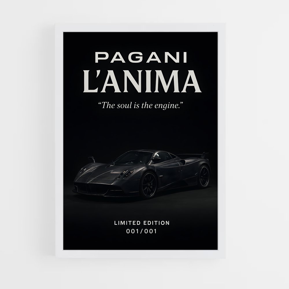 Poster Pagani Noir (vue 3)