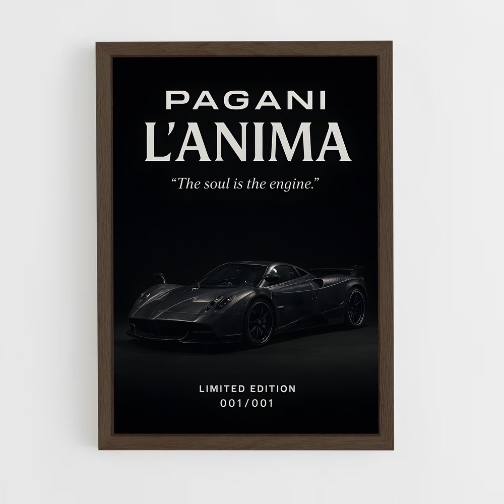 Poster Pagani Noir (vue 5)