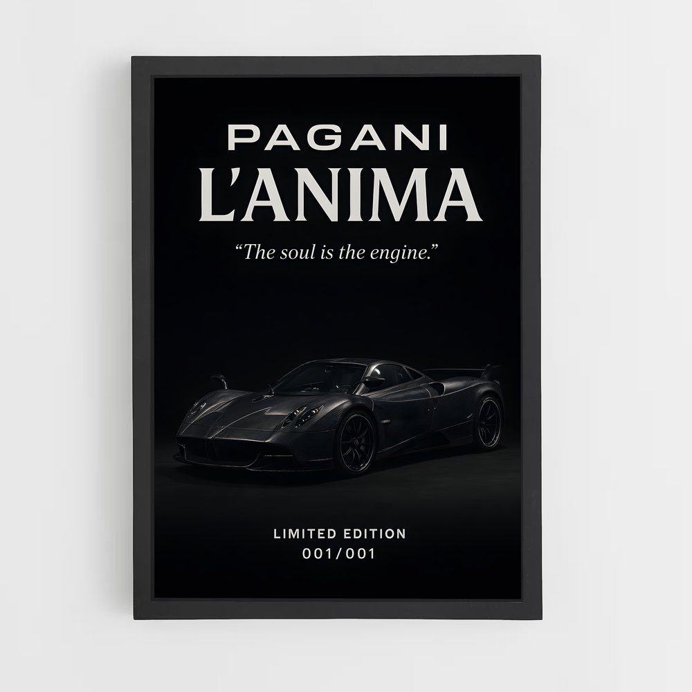 Poster Pagani Noir (vue 2)