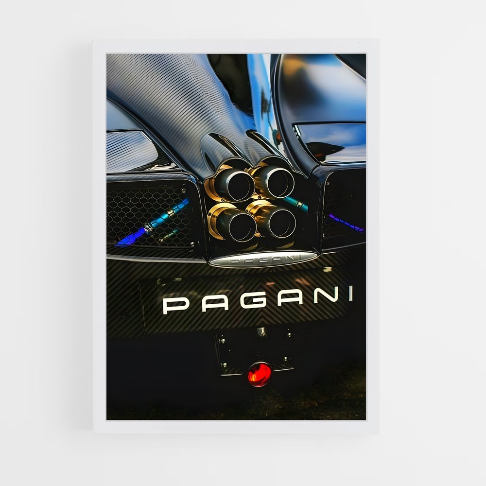 Poster Noir et Bleu Pagani (vue 3)