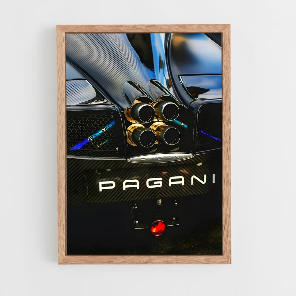 Poster Noir et Bleu Pagani (vue 4)