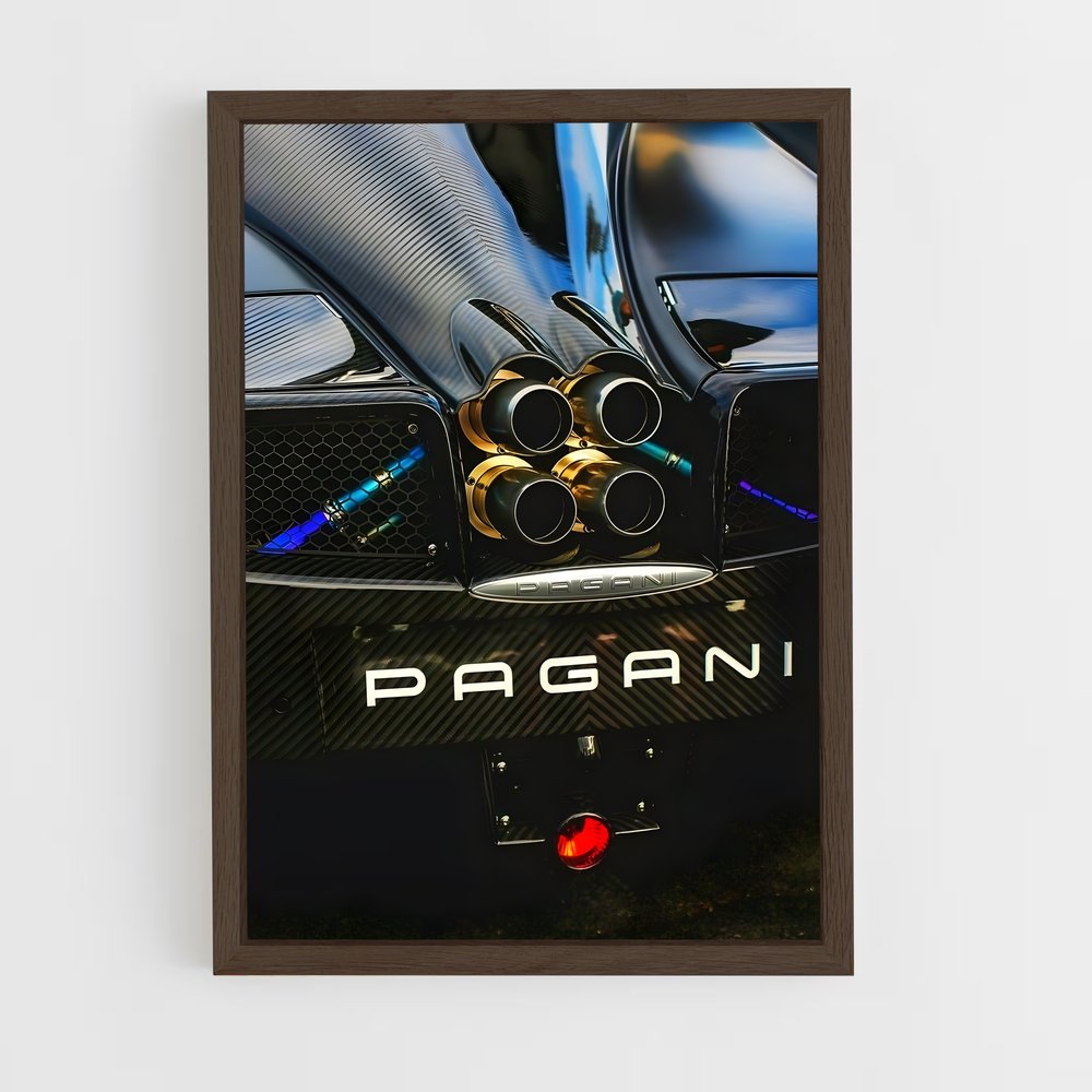 Poster Noir et Bleu Pagani (vue 5)