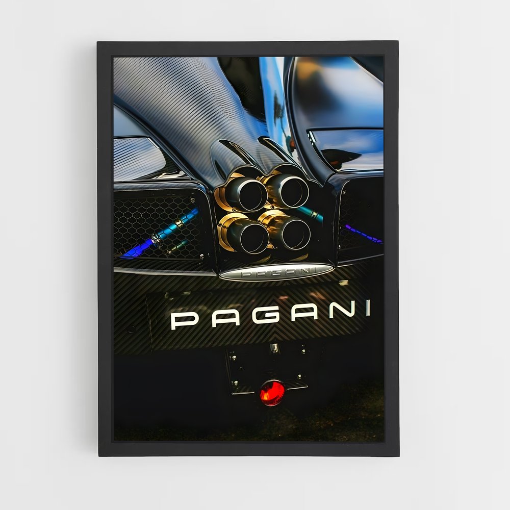 Poster Noir et Bleu Pagani (vue 2)