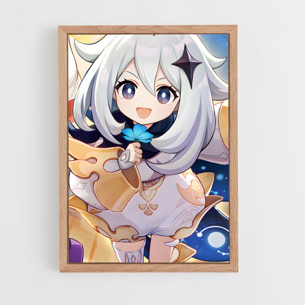 Poster Paimon et l'Oiseau Bleu – affiche Genshin impact (vue 4)