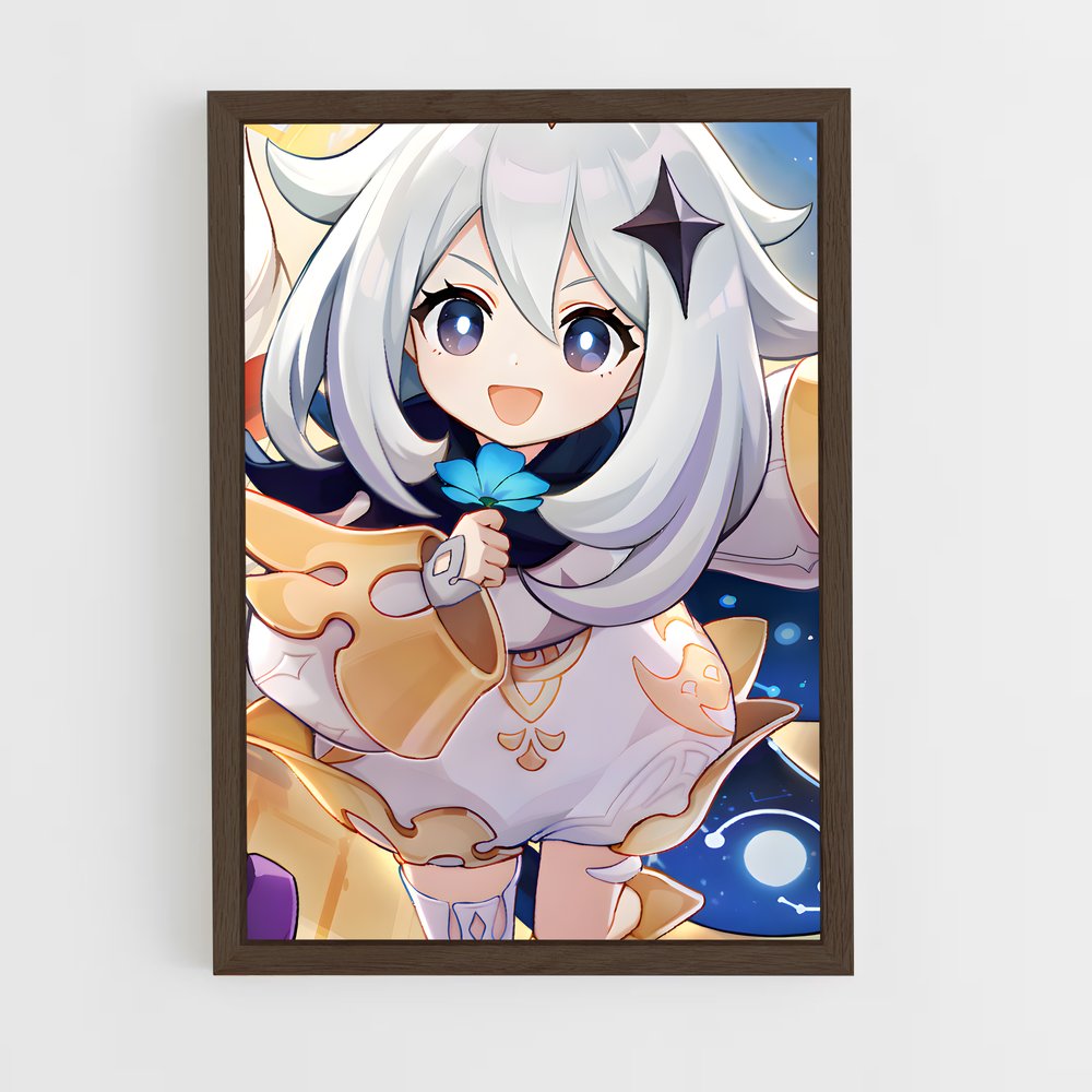 Poster Paimon et l'Oiseau Bleu – affiche Genshin impact (vue 5)