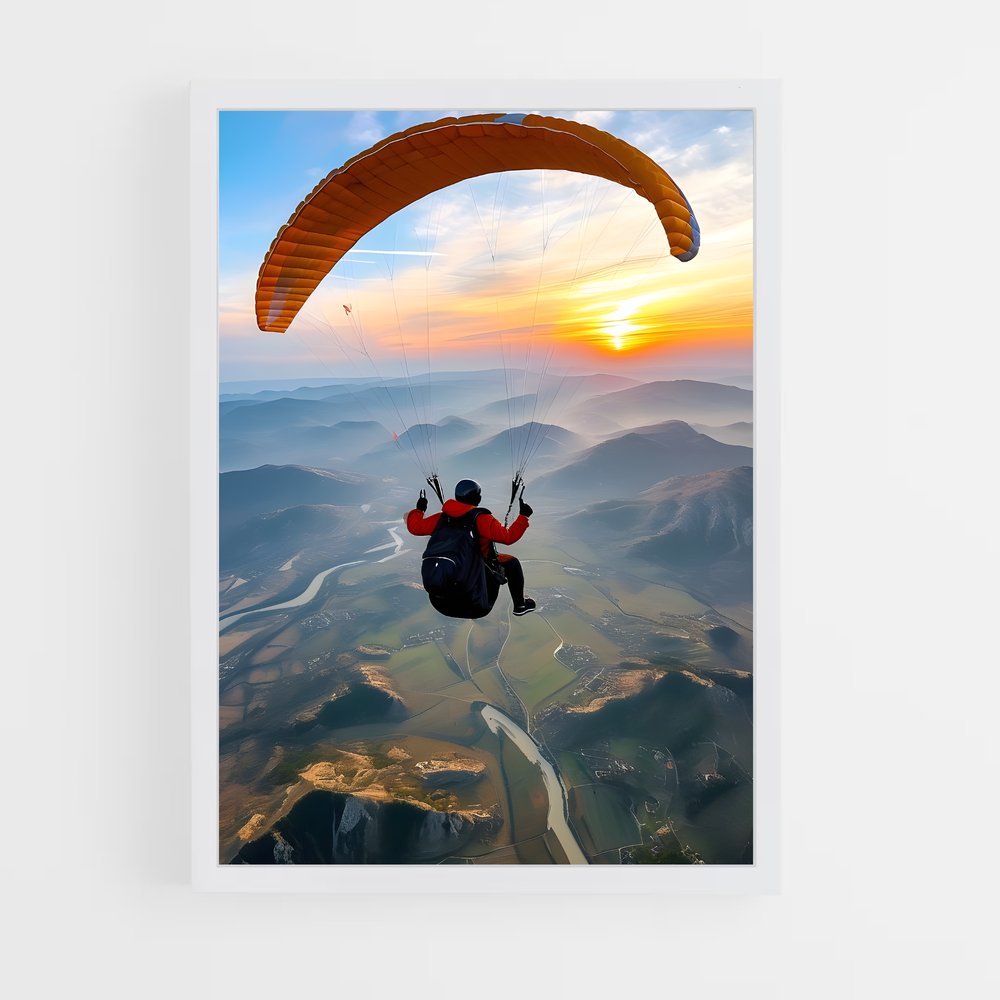 Poster Paragliding sommets – affiche Parapente (vue 3)