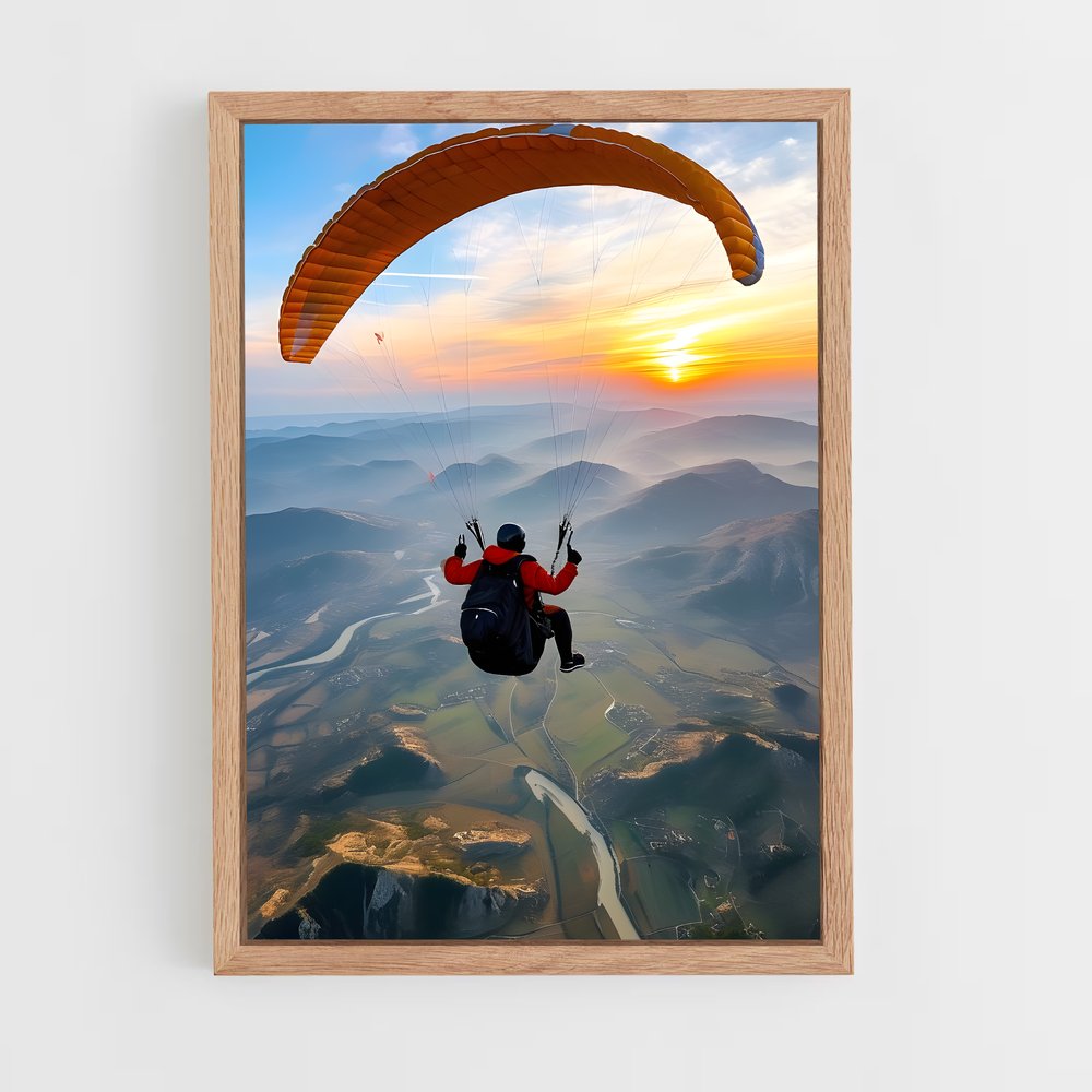 Poster Paragliding sommets – affiche Parapente (vue 4)